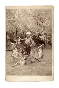 Ashanti Gruppe Vortrag, Deutschland 1890er Jahre (s/w Foto)