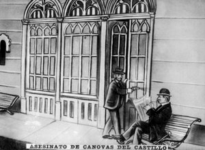 Ermordung von Antonio Cánovas del Castillo, 1897 von Unbekannt
