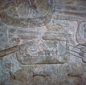 Assyrisches Relief des Holztransports von Unbekannt