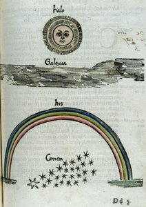 Astronomie 16. Jahrhundert: der Halo der Sonne, die Milchstraße, ein Regenbogen und ein Komet von Unbekannt