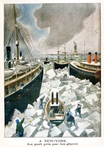 In New York, der Hafen vom Eis erobert von Unbekannt