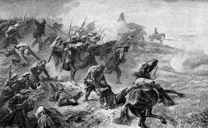 Angriff der baskischen Karlisten während des Aufstands von 1872-1876 von Unbekannt