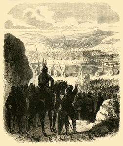 Attila auf dem Scheiterhaufen, nach seiner Niederlage durch Aetius, 453 n. Chr., 1890 von Unbekannt