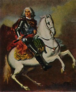 August der Starke 1670-1733 - Gemälde von Silvestre, 1934 von Unbekannt