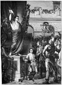 Augustus präsentiert die Verfassung, Lyon, Frankreich, 10 v. Chr. 1882-1884