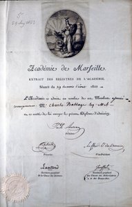 Babbage-Diplom von der Académie de Marseille von Unbekannt