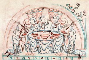 Bankett, 11. Jahrhundert von Unbekannt