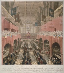 Bankett in der Guildhall, City of London, 1814-1815 von Unbekannt