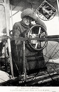 Baroness Raymonde Delaroche, französische Fliegerin, 1909