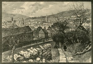 Bath, von Beechen Cliff, 1898 von Unbekannt
