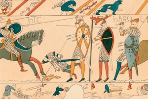 Schlacht von Hastings und Tod von Harold, 19. Jahrhundert von Unbekannt