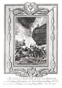 Schlacht vor Kap LaHogue, 1692 von Unbekannt