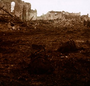 Schlachtfeld, Aisne, Frankreich, ca. 1914-1918