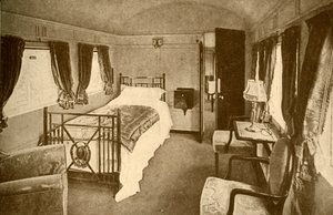 Schlafzimmer, Königssalon, London und Nordostbahn, 1930