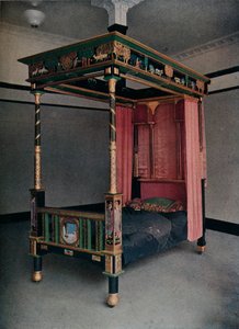 Bettgestell dekoriert von Jessie Bayes, ca. 1913