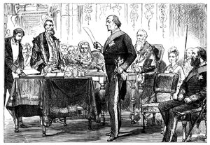 Benjamin Disraeli 1808-1881 erhält die Freiheit der Stadt London, 1878