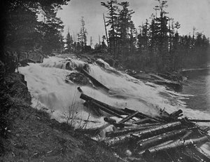 Big Falls, Peshtigo River, Wisconsin, um 1897