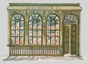 Birchs Ladenfront, City of London, 1928 von Unbekannt