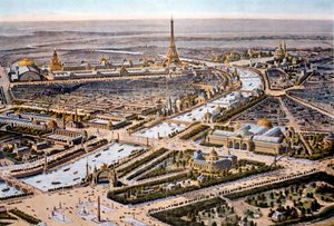 Vogelperspektive der Pariser Ausstellung von 1900