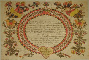 Geburts- und Taufurkunde, 1784 von Unbekannt