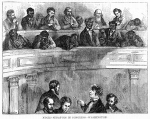 Schwarze Senatoren im Kongress - Washington, 1868