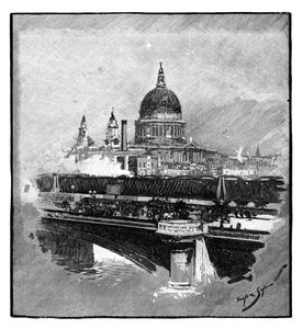 Blackfriars Bridge und St. Pauls Kathedrale, London