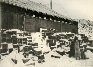 Eisblöcke... zur Bestimmung der Verdunstungsrate, 1908, 1909 von Unbekannt