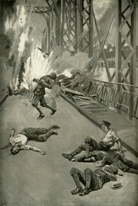 Sprengung einer Brücke über die Aisne bei Soissons, 1919