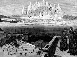 Sprengung von Flood Rock, 1885, 1886 von Unbekannt