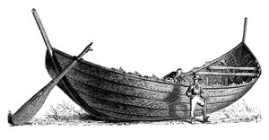 Boot für vierzehn Ruderpaare, gefunden in Nydam, Jütland, 1892 von Unbekannt