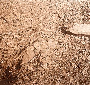 Leiche eines toten Soldaten, Verdun, Nordfrankreich, um 1914-1918