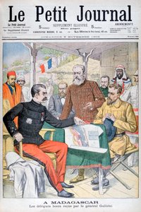 Buren-Delegation von General Gallieni, Gouverneur von Madagaskar, empfangen, 1902 von Unbekannt