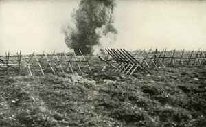 Bombardierung der deutschen Schützengräben, 1919
