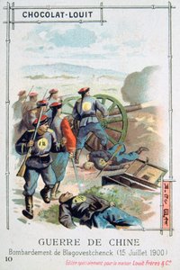 Bombardierung von Blagoweschtschensk, Russland, Boxeraufstand, 15. Juli 1900 von Unbekannt