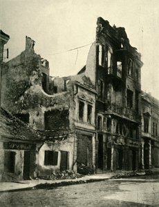 Bombardierte Gebäude in Belgrad, Serbien, Erster Weltkrieg, Oktober 1915, c1920 von Unbekannt