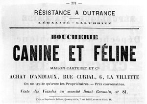 Boucherie Canine et Feline, aus Französische politische Plakate der Pariser Kommune, Mai 1871 von Unbekannt