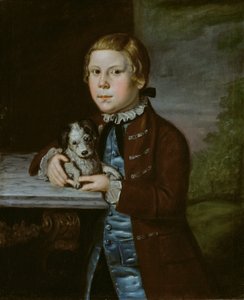 Junge der Familie Hallett mit Hund, 1766-76