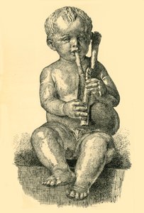 Junge spielt Dudelsack, ca. 1490-1520, 1881