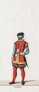 Brandon, Kostümentwurf für Shakespeares Stück, Heinrich VIII., 19. Jahrhundert