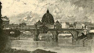 Brücke von St. Angelo, Rom, 1890 von Unbekannt