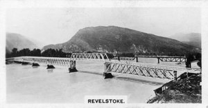 Brücke über den Columbia River, Revelstoke, British Columbia, Kanada, ca. 1920er