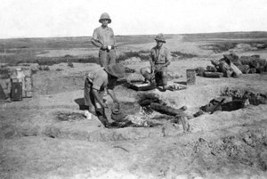 Britische Armee C Kompanie beim Kochen, Mesopotamien, Erster Weltkrieg, 1918