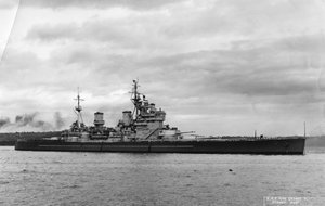 Britisches Schlachtschiff HMS King George V, Sydney, Australien, 1945 von Unbekannt