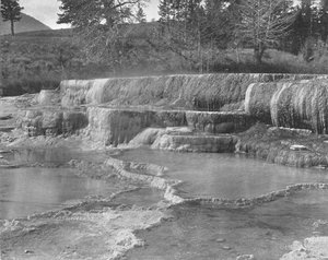Brown Sulphur Springs, Yellowstone Nationalpark, USA, ca. 1900 von Unbekannt
