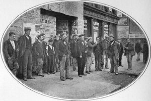 Bauarbeiter bereit zur Arbeit, London, um 1900 1901 von Unbekannt