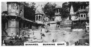 Verbrennungsstätte, Benares, Indien, ca. 1925 von Unbekannt
