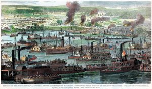 Brand des Weißen Hauses, Virginia, Amerikanischer Bürgerkrieg, 26. Juni 1862 von Unbekannt