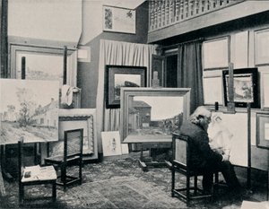 C. Cazin in seinem Studio, um 1897 von Unbekannt