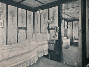 Luxuskabine auf dem Norddeutschen Lloyd SS. Kronprinzessin Cecilie, um 1907 von Unbekannt