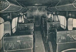 Kabine einer De Havilland DH86B Doppeldecker, ca. 1934-1937